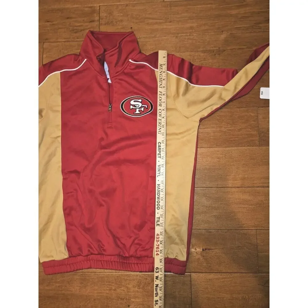 NWT! NFL San Francisco 49ers Pullover Performance Fleece 1/4 Zip Jacket Small